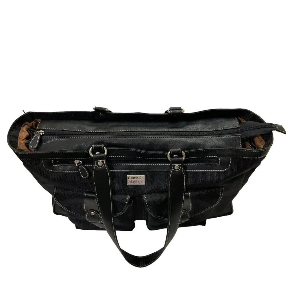Clark & Mayfield Marquam Metro Black Laptop Tote Bag